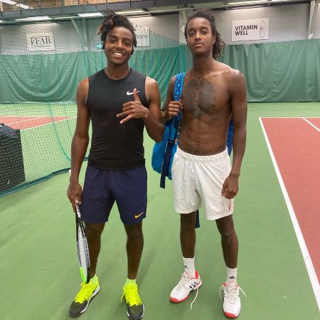 Mikael Ymer and Elias Ymer during their practice session.